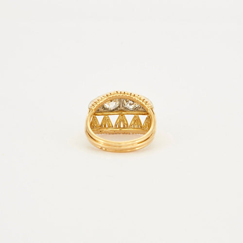 Bague 53 Bague Jarretière 4 Diamants 58 Facettes 1947