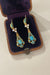 Gold, Turquoise And Pearl Drop Earrings 58 Facettes 1043565