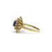 Ring 51 Yellow gold, diamonds & sapphire ring 58 Facettes 240058R