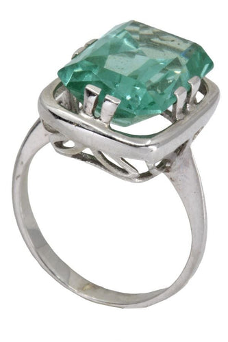 Bague BAGUE MODERNE TOPAZE VERTE 58 Facettes 051991