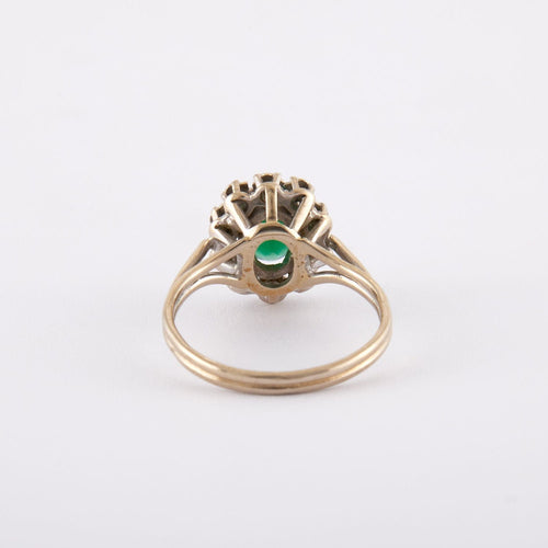 Bague 55 Bague pierre verte diamants 58 Facettes JE 491