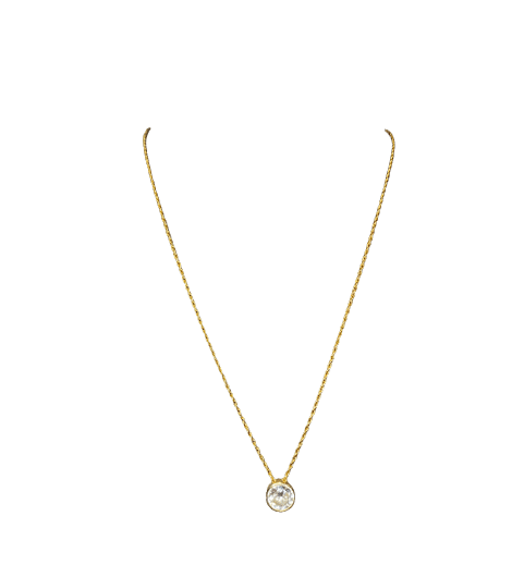 Collier COLLIER OR JAUNE DIAMANT 58 Facettes