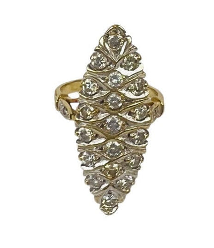 Bague 48 Bague Marquise 2 Ors Diamants 58 Facettes 20400000752