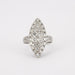 Ring 48 Marquise Ring White Gold, Diamonds 58 Facettes 3539 LOT