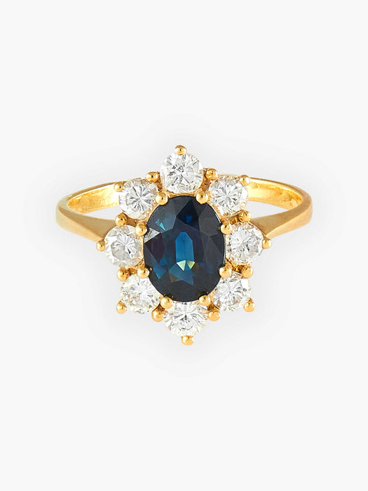 Bague Bague Marguerite Saphir et Diamants 58 Facettes HS19212