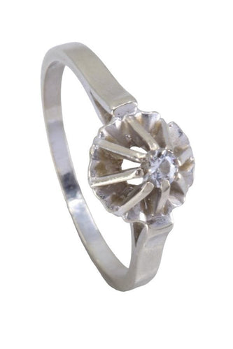 Bague 53 SOLITAIRE ANCIEN DIAMANT 0.10 CARAT 58 Facettes 066991