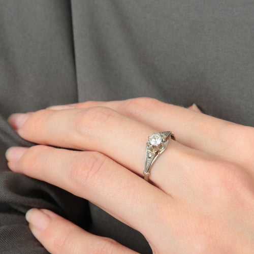 Bague Bague de fiançailles Art Déco 58 Facettes