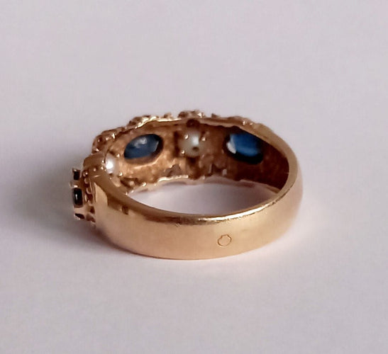 Bague 57 Bague saphirs et perles 58 Facettes