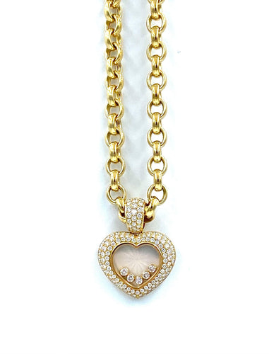 Collier CHOPARD. Collection Happy Diamonds, important collier 58 Facettes