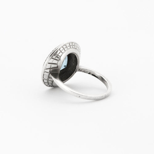 Bague 52 Bague Art Déco Email Marcassites Argent 58 Facettes