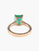 Ring 52 Emerald and diamond ring in pink gold 58 Facettes LP72-10-422