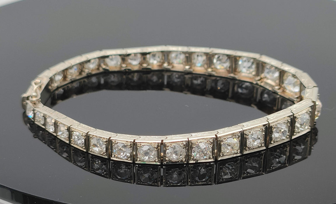 Bracelet Bracelet rivière fin XIXème diamants 58 Facettes