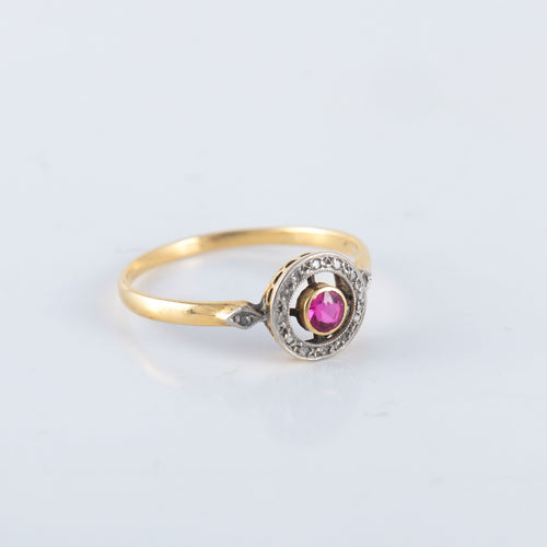 Bague 55 Bague rubis diamant ancienne 58 Facettes