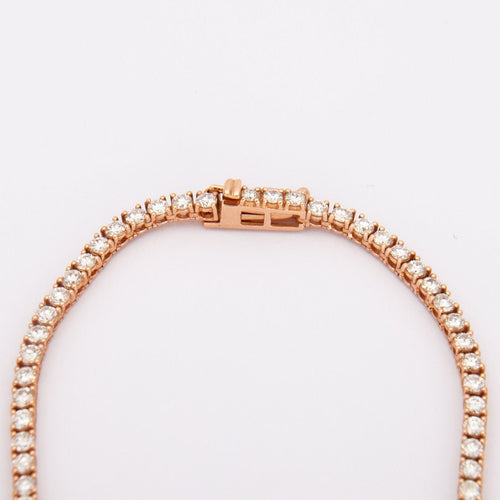 Collier Collier rivière en or rose et diamants 58 Facettes