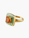 Citrine and Aventurine Ring Ring 58 Facettes