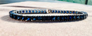 Bracelet Bracelet in White Gold & Blue Sapphires 58 Facettes 7BBB