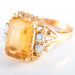 Bague 54 Bague citrine et ses 4 diamants 58 Facettes