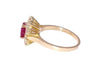 Ring 53 Marguerite Ring Burmese Ruby Diamonds Yellow gold 58 Facettes FA-3