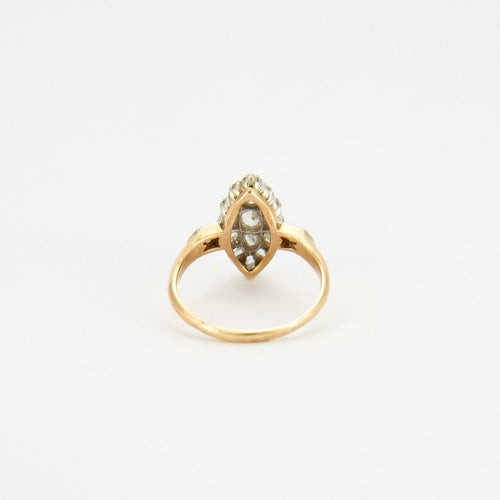 Bague Bague marquise ancienne pavage diamants 58 Facettes