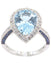 Ring MODERN TOPAZ, SAPPHIRE AND DIAMOND RING 58 Facettes 040291