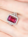 Bague 52 Bague Tourmaline rose Diamants 58 Facettes