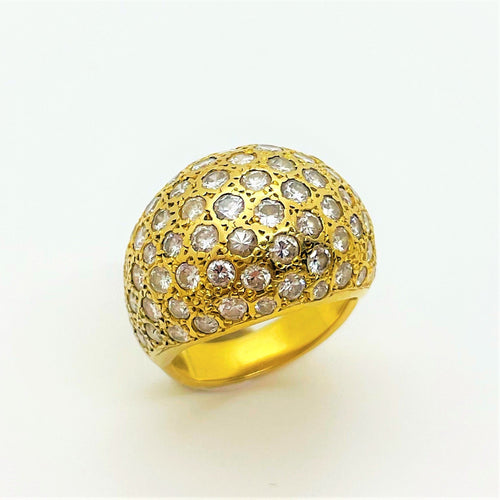 Bague 52 Bague Dôme Or jaune avec Diamants 58 Facettes 20400000584