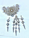 Brooch Brooch with detachable silver tassels and white stones 58 Facettes AB280