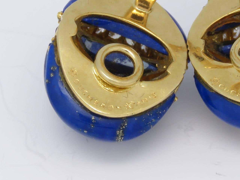 Boucles d'oreilles Boucles d'oreilles Clips Boucheron Lapis Lazuli Diamants 58 Facettes