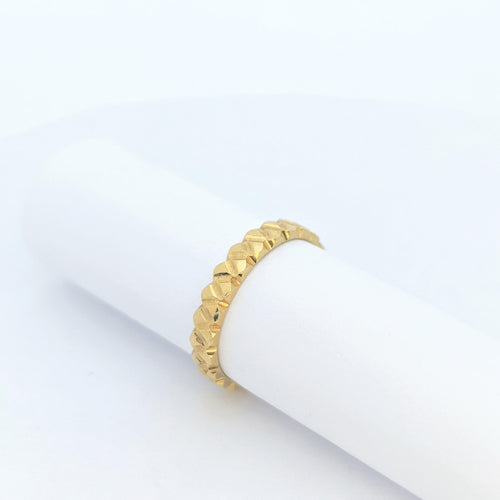 Bague 52 Alliance or jaune 58 Facettes 27282