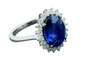 Ring 3,27 Carat Certified Natural Sapphire Engagement Ring 58 Facettes