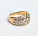 Ring 57 Yellow gold bangle ring with diamond paving 58 Facettes TBU