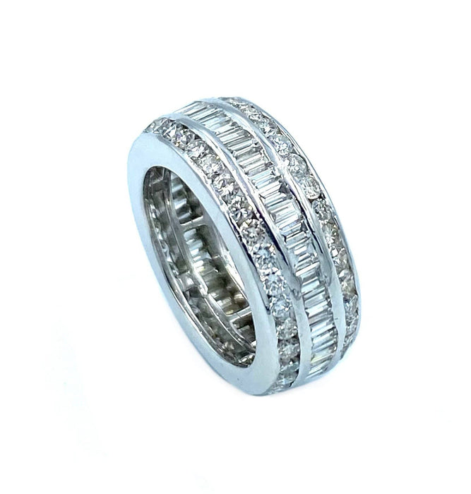 Bague Bague or blanc, diamants 58 Facettes