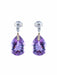 Boucles d'oreilles Boucles d'oreilles améthyste poire 58 Facettes