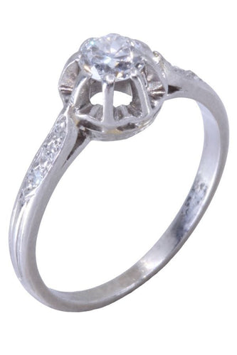 Bague BAGUE SOLITAIRE ANCIEN DIAMANT 0.35 CARAT 58 Facettes 074441