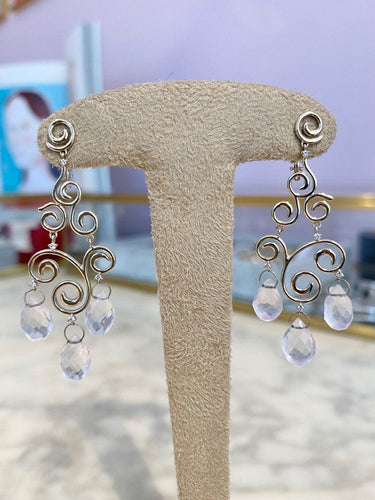 Boucles d'oreilles H. STERN - Boucles d’oreilles Or blanc Pierres de Lune 58 Facettes