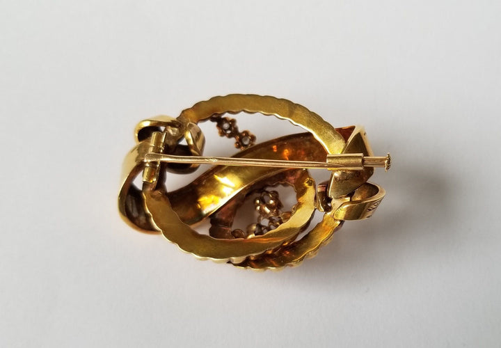 Broche Broche époque Napoléon III Or jaune Diamants 58 Facettes