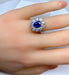 Ring 52 Sapphire and diamond daisy ring 58 Facettes AB160