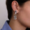 Boucles d'oreilles Boucles d'oreilles glycine Saphirs bleus et jaunes, Pierres de lune 58 Facettes 630A
