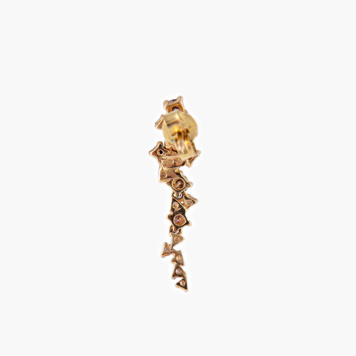 Bracelet Boucles d'oreilles en or jaune, diamants bruns et blancs 58 Facettes P1L15