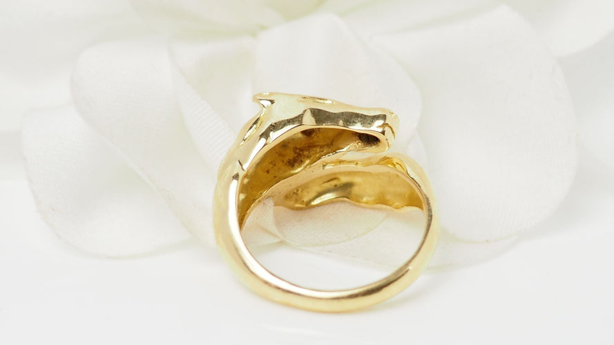 Bague 53 Bague Tête de cheval en or jaune et diamants 58 Facettes 32503