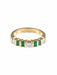 Ring 52 Half-alliance Emeralds Diamonds 58 Facettes