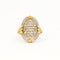 Bague 58 Bague Ovale pavage Diamants 58 Facettes