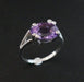 Ring 59 Amethyst And Diamond Ring, 18 Carat White Gold. 58 Facettes 1035125