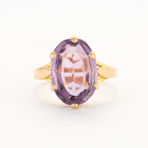 Bague 58 Bague Améthyste ovale 58 Facettes