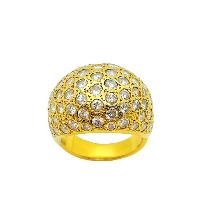 Bague 52 Bague Dôme Or jaune avec Diamants 58 Facettes 20400000584