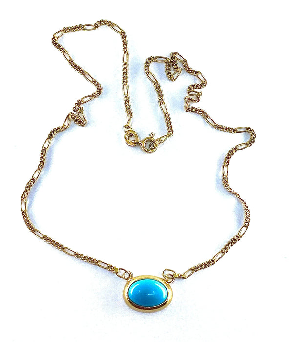 Collier Collier turquoise cabochon 58 Facettes