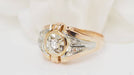 Ring 59 Old ring in two-tone gold and diamond 58 Facettes 32523
