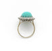 Ring Retro Pompadour Turquoise Diamond Ring 58 Facettes B338
