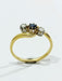 Ring 59.5 White and Blue Sapphires Ring 58 Facettes 3107/1