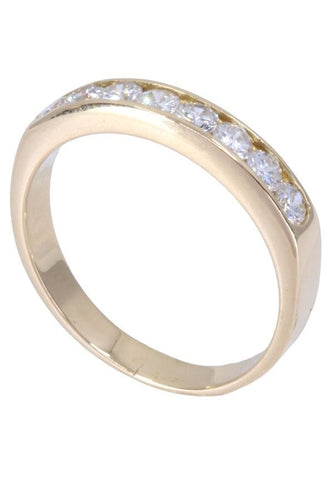 Bague DEMI-ALLIANCE DIAMANTS 58 Facettes 064661